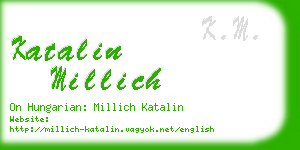katalin millich business card